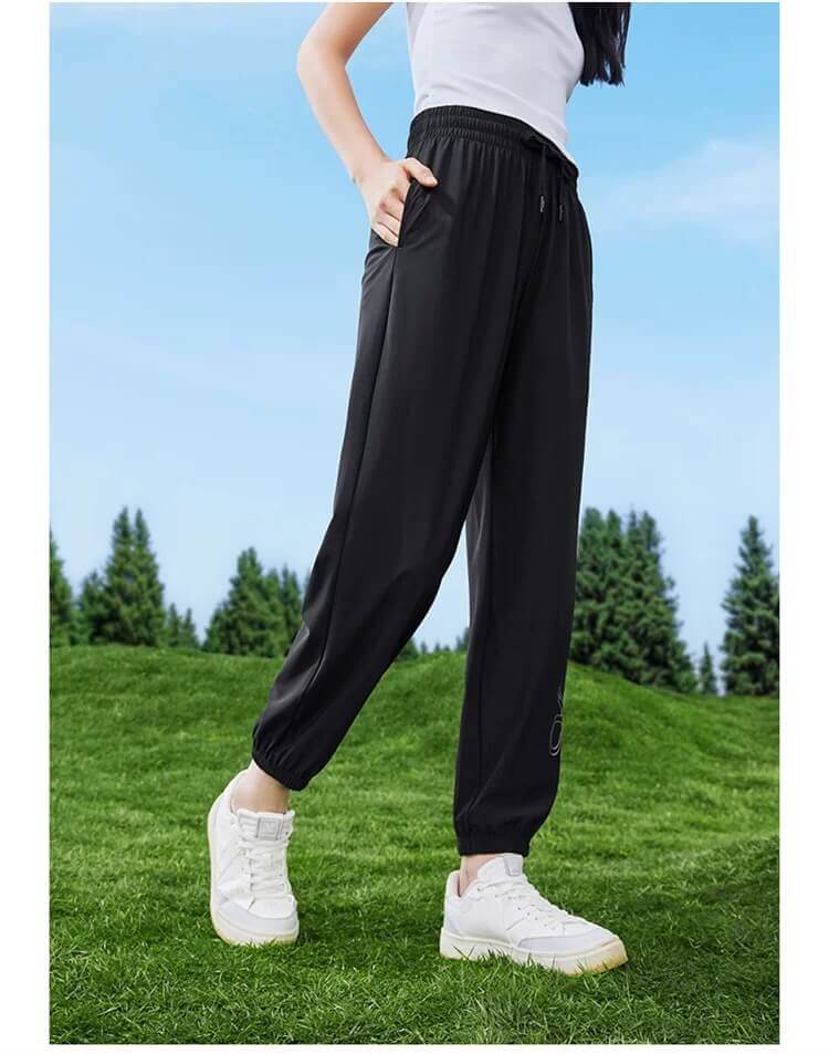 Xtep Sun Protection Running Pants for Women (Black)
