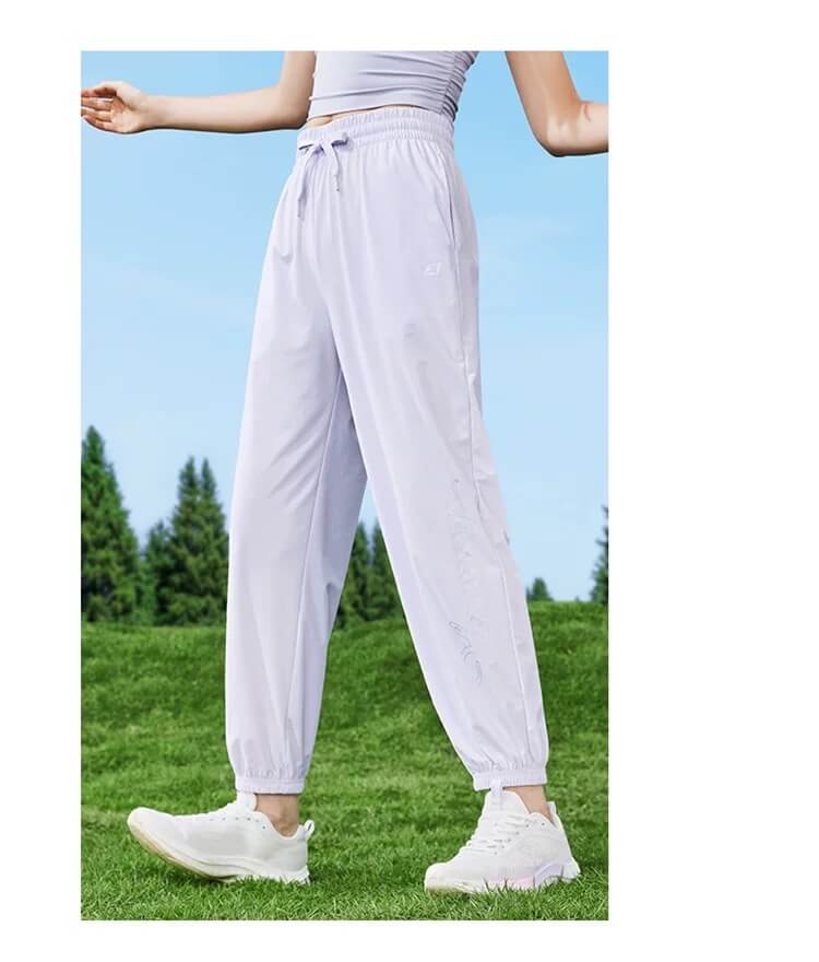 Xtep Sun Protection Running Pants for Women (Purple)