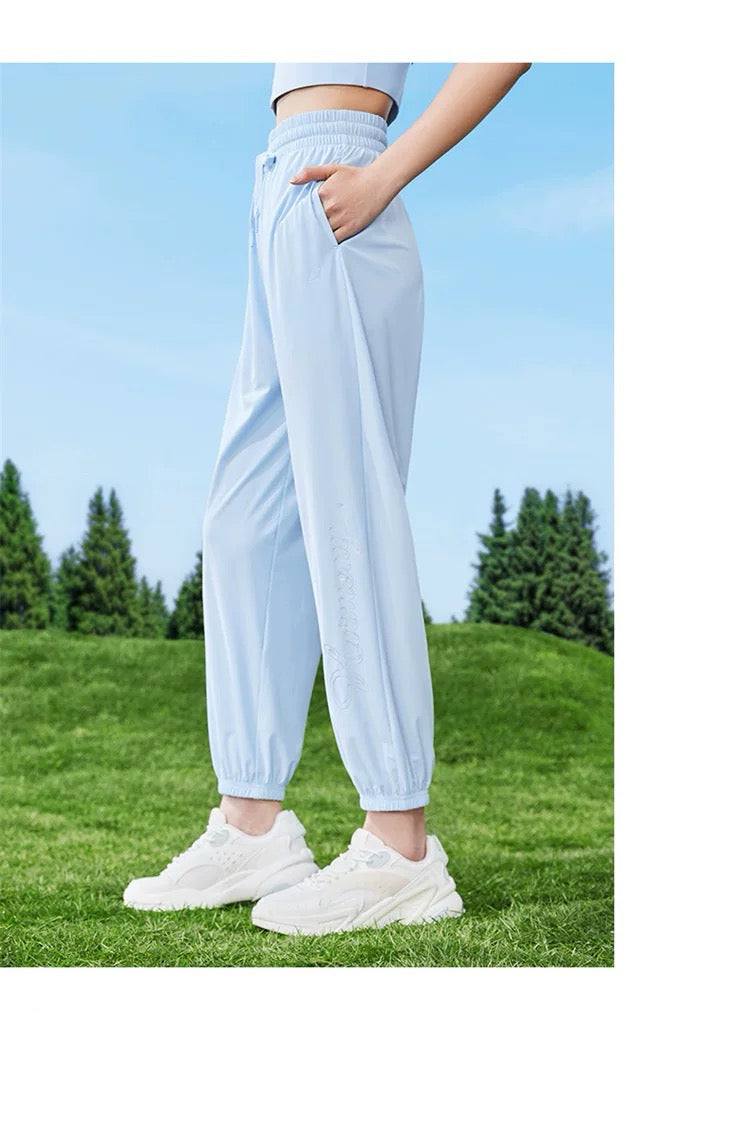 Xtep Sun Protection Running Pants for Women (Blue)